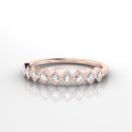 Louka Bague Diamant en Or rose 18k