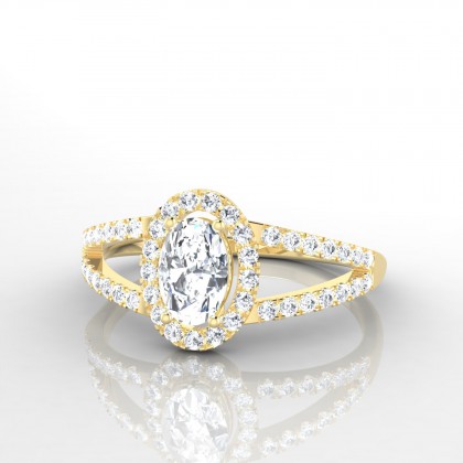 Lucette Solitaire Diamant en Or jaune 18k