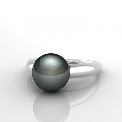 Maevana Bague Perle de Tahiti en Or blanc 18k