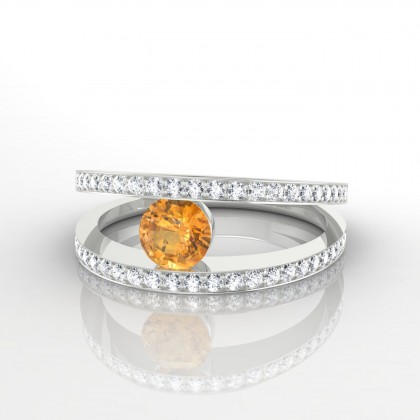 Majestueuse Bague Citrine en Argent 925