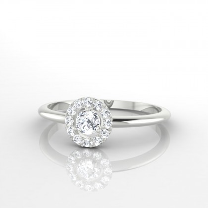 Marie-Noëlle Bague Diamant en Or blanc 18k