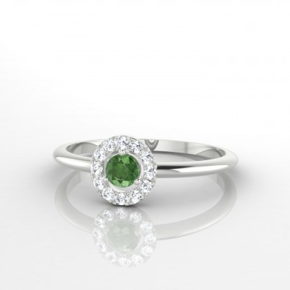 Marie-Noëlle Bague Tourmaline en Or blanc 18k