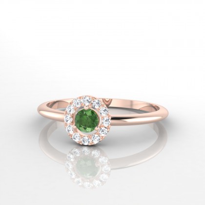 Marie-Noëlle Bague Tourmaline en Or rose 18k
