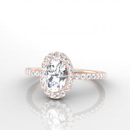 Mariette Solitaire Diamant en Or rose 18k