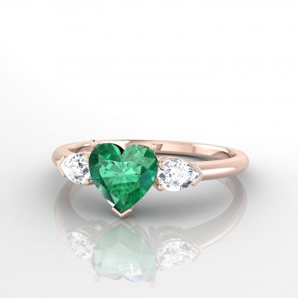 Mata Bague Emeraude en Or rose 18k