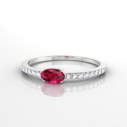 Morphée Bague Rubis en Argent 925