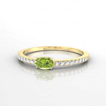 Morphée Bague Péridot en Or jaune 18k