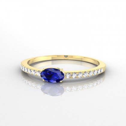 Morphée Bague Saphir en Or jaune 18k