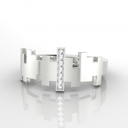 Noho Bague Diamant en Or blanc 18k