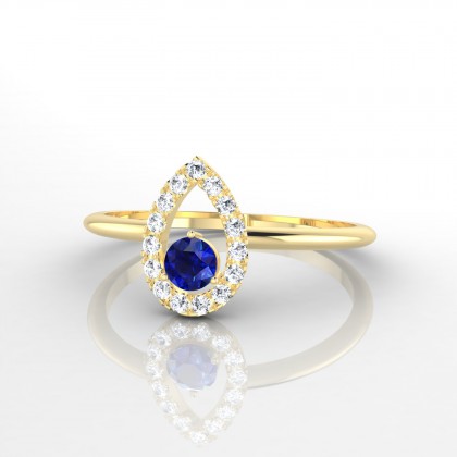 Odette Bague Saphir en Or jaune 18k