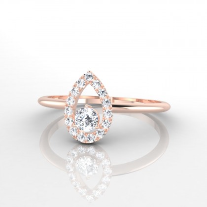 Odette Bague Diamant en Or rose 18k