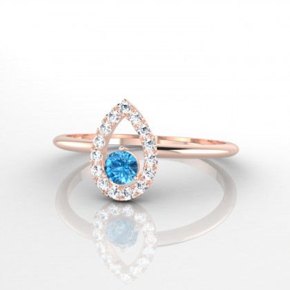 Odette Bague Topaze en Or rose 18k