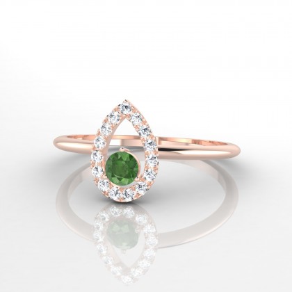Odette Bague Tourmaline en Or rose 18k