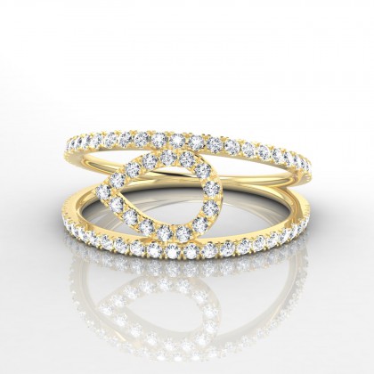 Odile Bague Diamant en Or jaune 18k