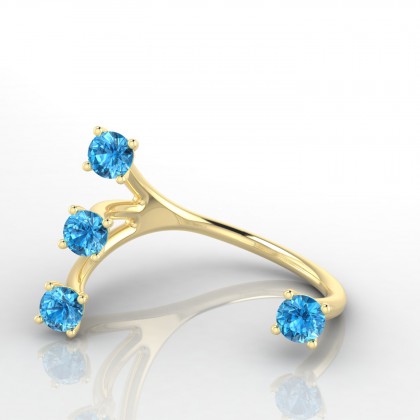Olympe Bague Topaze en Or jaune 18k