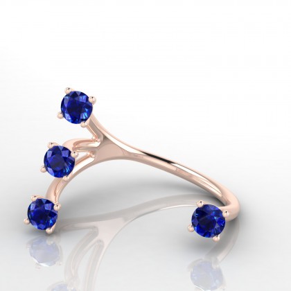 Olympe Bague Saphir en Or rose 18k