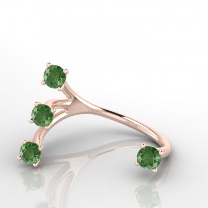 Olympe Bague Tourmaline en Or rose 18k