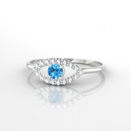 Persia Bague Topaze en Or blanc 18k