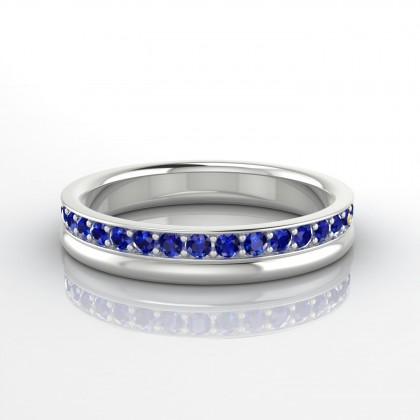 Renversante Bague Saphir en Or blanc 18k