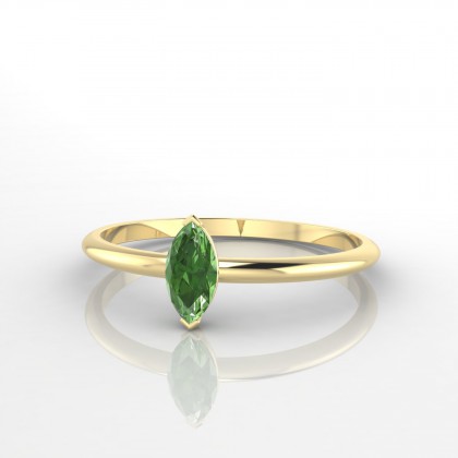Salusses Bague Tourmaline Marquise en Or jaune 18k