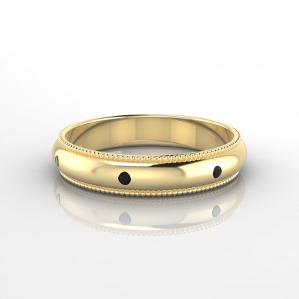 Splendide Bague Diamant noir en Or jaune 18k