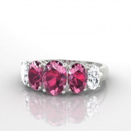 Tradition Bague Grenat en Argent 925