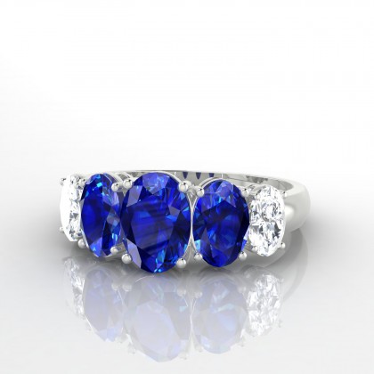 Tradition Bague Saphir en Argent 925