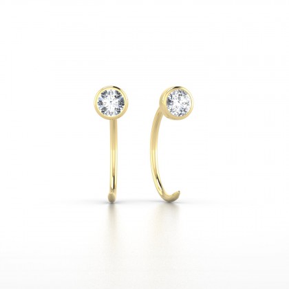 Achille Boucles d'oreilles Diamant en Or jaune 18k