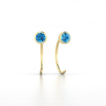 Achille Boucles d'oreilles Topaze en Or jaune 18k