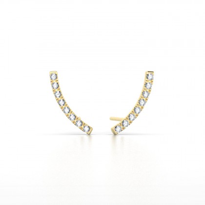 Actaée Boucles d'oreilles Diamant en Or jaune 18k
