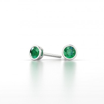 Agatha Boucles d'oreilles Emeraude en Argent 925