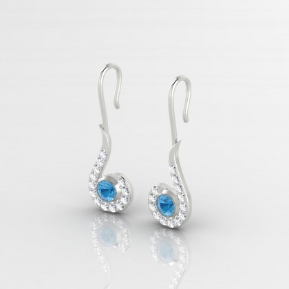 Amanda Boucles d'oreilles Topaze en Argent 925