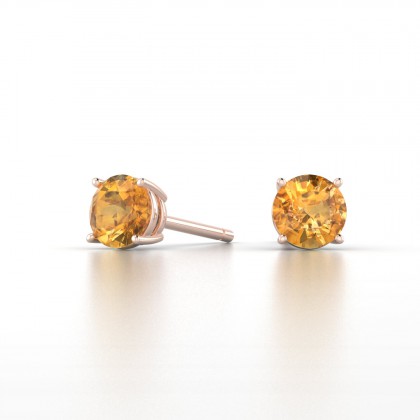 Annaëlle Boucles d'oreilles Citrine en Or rose 18k