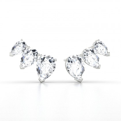 Calypso Boucles d'oreilles Diamant en Or blanc 18k