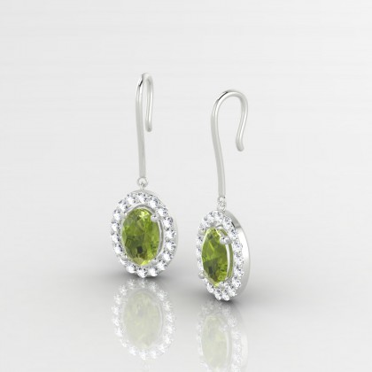 Clothilde Boucles d'oreilles Péridot en Argent 925