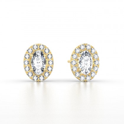 Clothilde Puce Boucles d'oreilles Diamant en Or jaune 18k