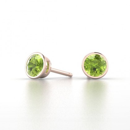 Dana Boucles d'oreilles Péridot en Or rose 18k