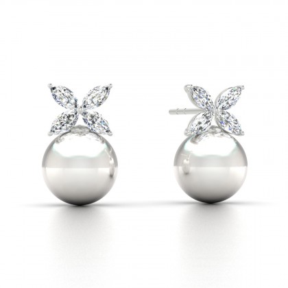 Eulasis Boucles d'oreilles Diamant en Or blanc 18k
