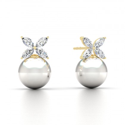 Eulasis Boucles d'oreilles Diamant en Or jaune 18k