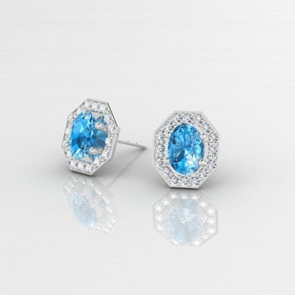 Fay Boucles d'oreilles Topaze en Argent 925