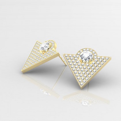 Georges Boucles d'oreilles Diamant en Or jaune 18k
