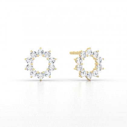 Georgia Boucles d'oreilles Diamant 0,30 carat en Or jaune 18k