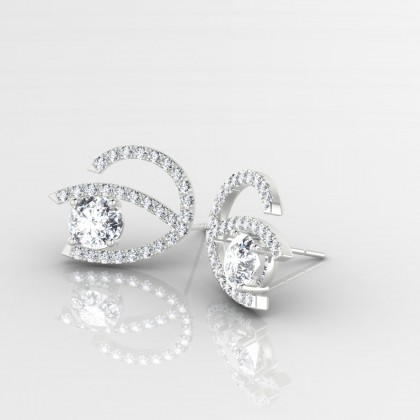 Hédonie Boucles d'oreilles Diamant en Argent 925