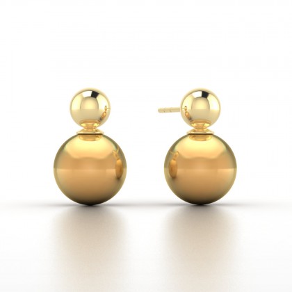 Heima Boucles d'oreilles Perle d'eau douce dorée en Or jaune 18k