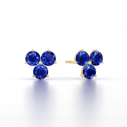 Irène Boucles d'oreilles Saphir en Or jaune 18k