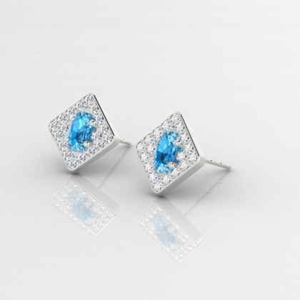 Leni Boucles d'oreilles Topaze en Argent 925