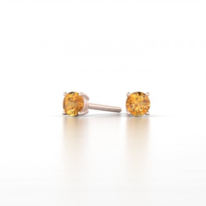 Léonise Boucles d'oreilles Citrine en Or rose 18k