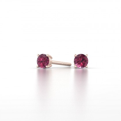 Léonise Boucles d'oreilles Grenat en Or rose 18k