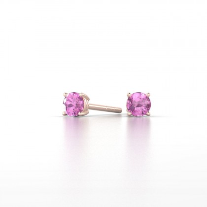 Léonise Boucles d'oreilles Saphir rose en Or rose 18k