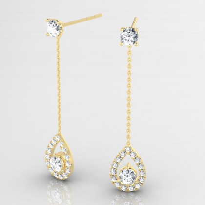 Liz Boucles d'oreilles Diamant en Or jaune 18k